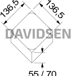 5 cm grå hjertingsten 2/3 sten 14x14x5 cm 51 stk/m²