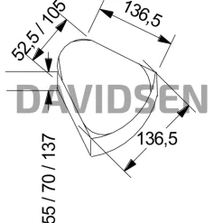 5 cm koks hjertingsten flexline STOR 14x14/10,5 cm