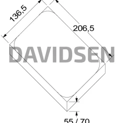 7 cm koks hjertingsten 14x21x7 cm 34 stk/m²