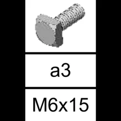 A3 Drivhusskrue - M6X15