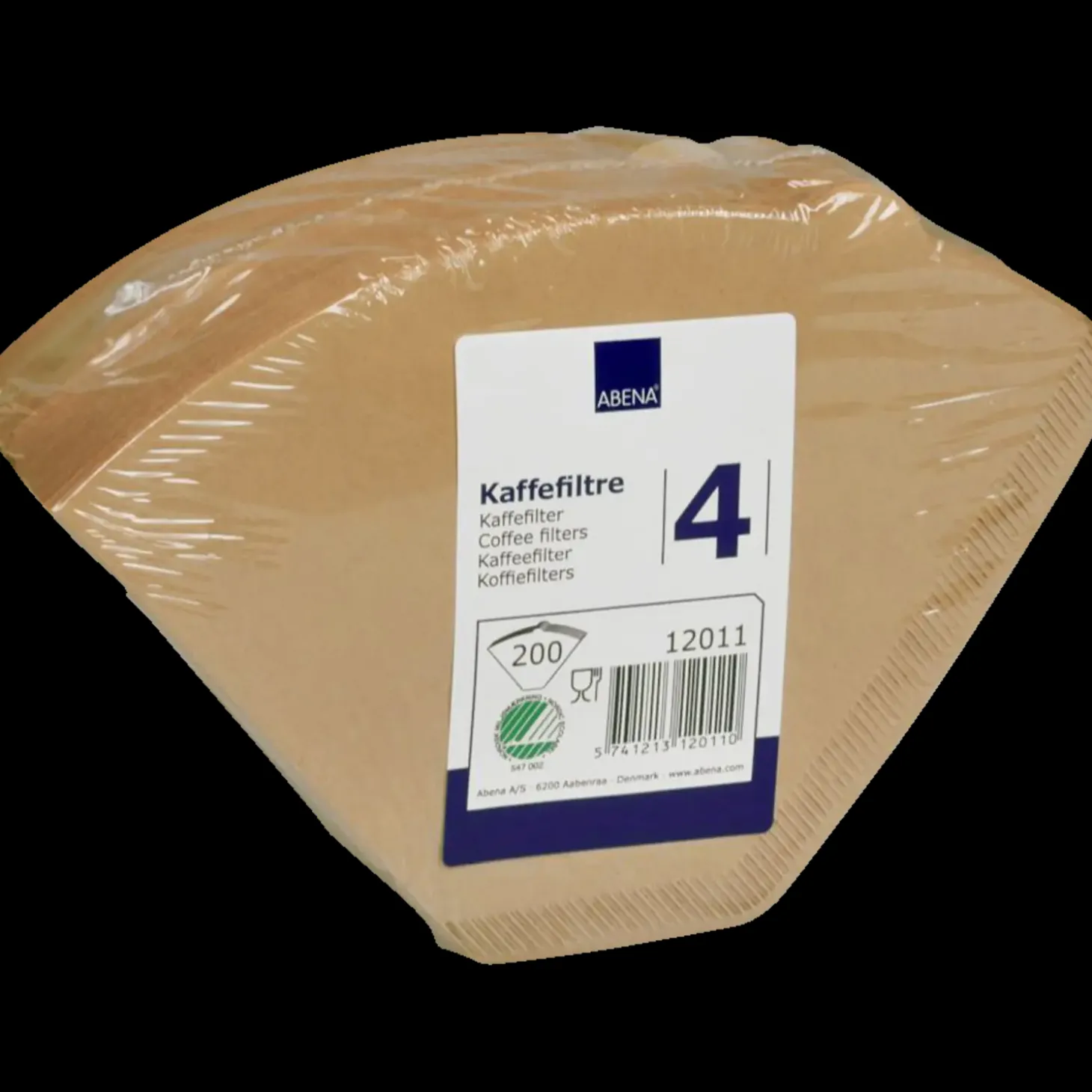 Abena kaffefilter 1x4 ubleget 200 stk