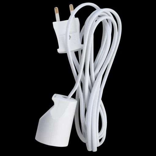Adaptorkabel m/børnesikring 2 m hvid