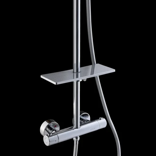 Adora hylde til brusestang, Ø18-25 mm, krom