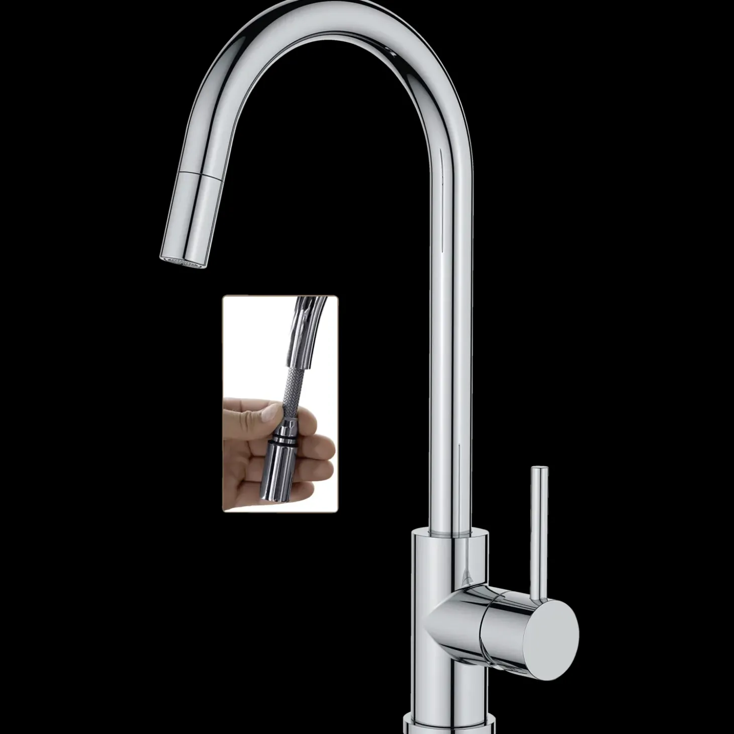 Adora Imperia flex køkkenarmatur m/udtræk U-tud krom