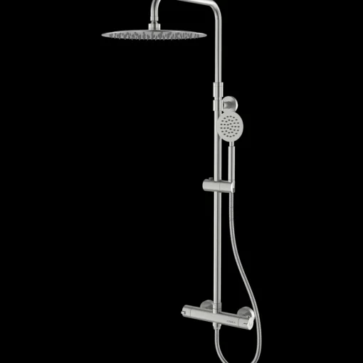 Adora Infigo L-300 termostat brusesæt med håndbruser, 2-spray, rustfrit stål