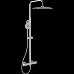 Adora Infigo L-300 termostat brusesæt med håndbruser, 2-spray, rustfrit stål