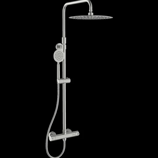 Adora Infigo L-300 termostat brusesæt med håndbruser, 2-spray, rustfrit stål