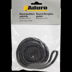 Aduro rund sort glasfiberpakning Ø8mm x 2,0 m