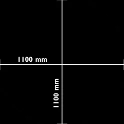 Aduro sort stål gulvplade dråbeformet 1100x1100 mm