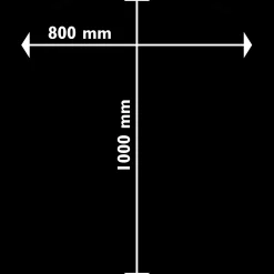 Aduro stålgulvplade buet 1000x850 mm sort