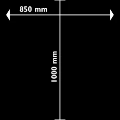 Aduro stålgulvplade retangel 1000x850 mm sort