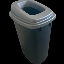 Affaldsspand 90 L grå med låg