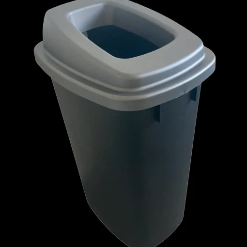Affaldsspand 90 L grå med låg