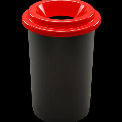 Affaldsspand eco 50 liter, rød låg
