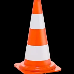 Afmærkningskegle orange/hvid 50 cm
