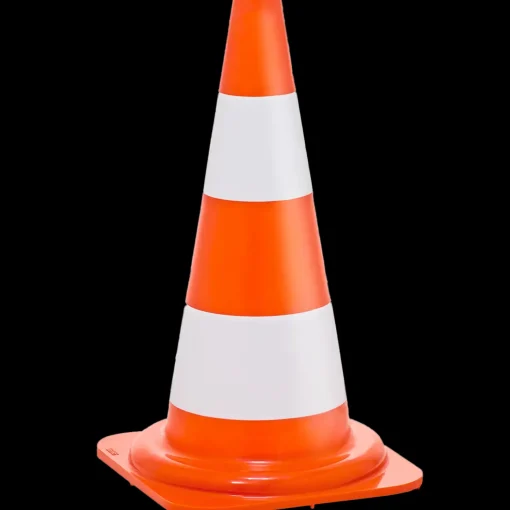 Afmærkningskegle orange/hvid 50 cm