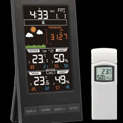 Agimex vejrstation m/temperatur, fugt og barometer
