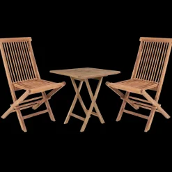Alba/Bali cafésæt med bord og 2 stole teak