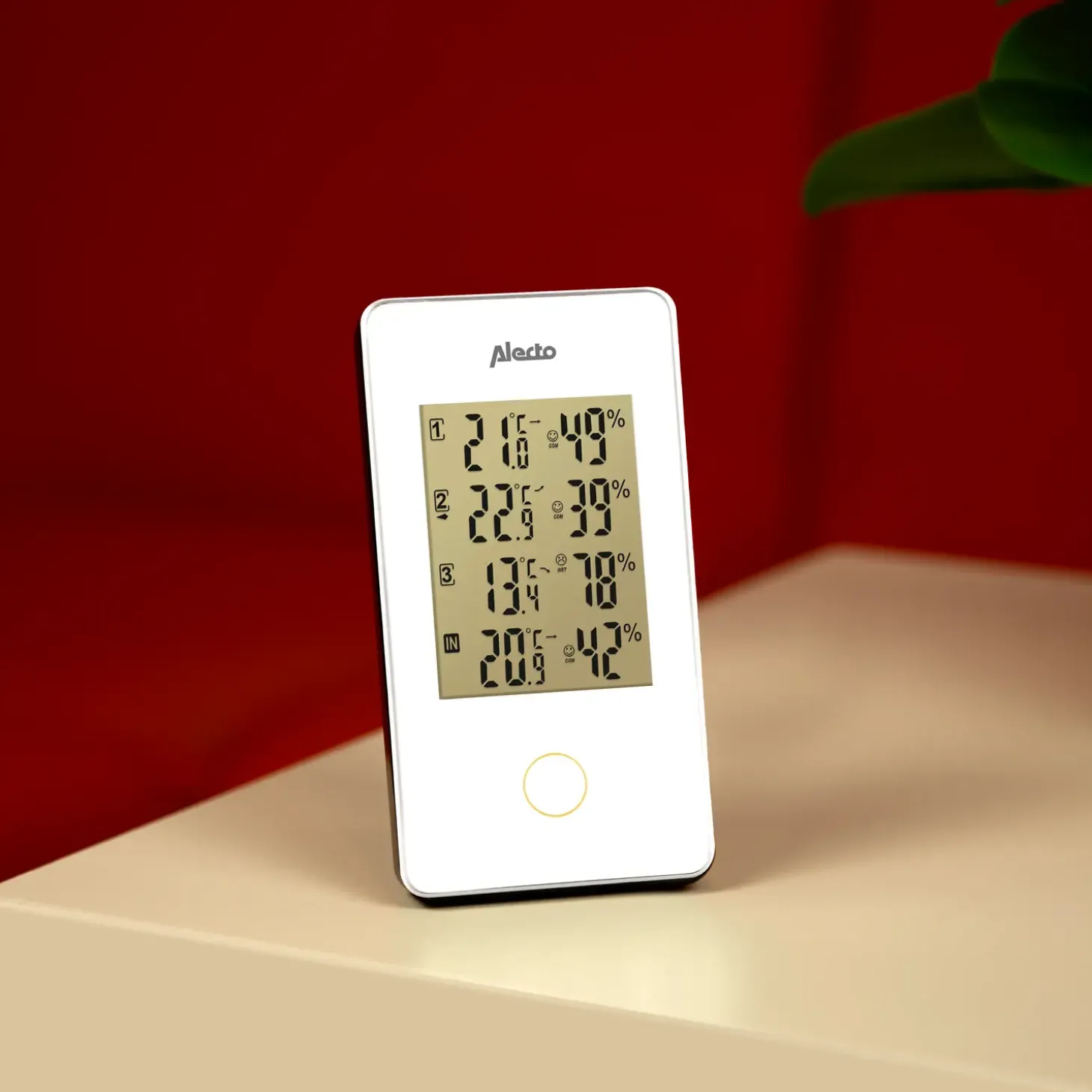 Alecto WS-1330 vejrstation med 3 sensorer hvid