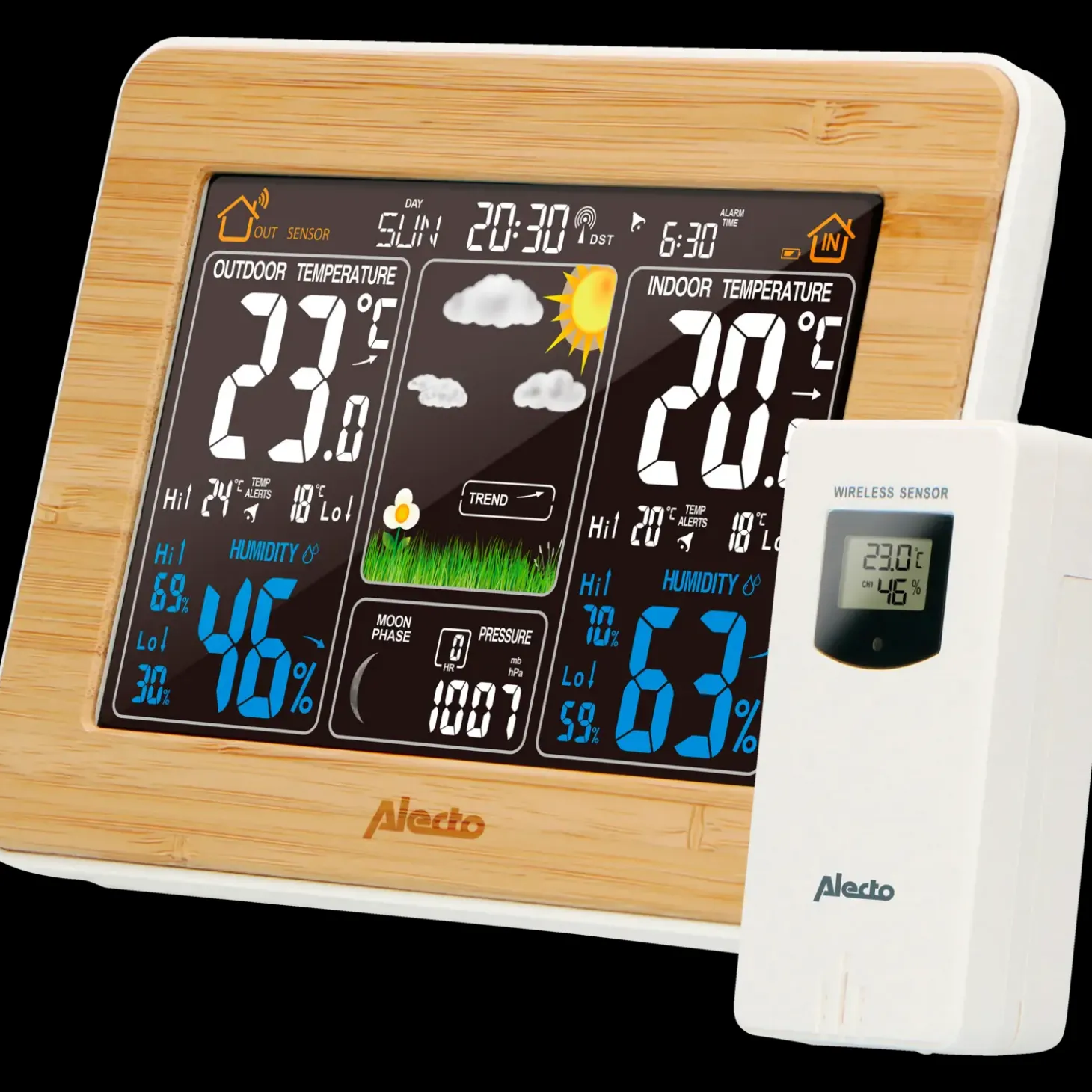 Alecto WS-150 vejrstation med trådløs sensor bambus