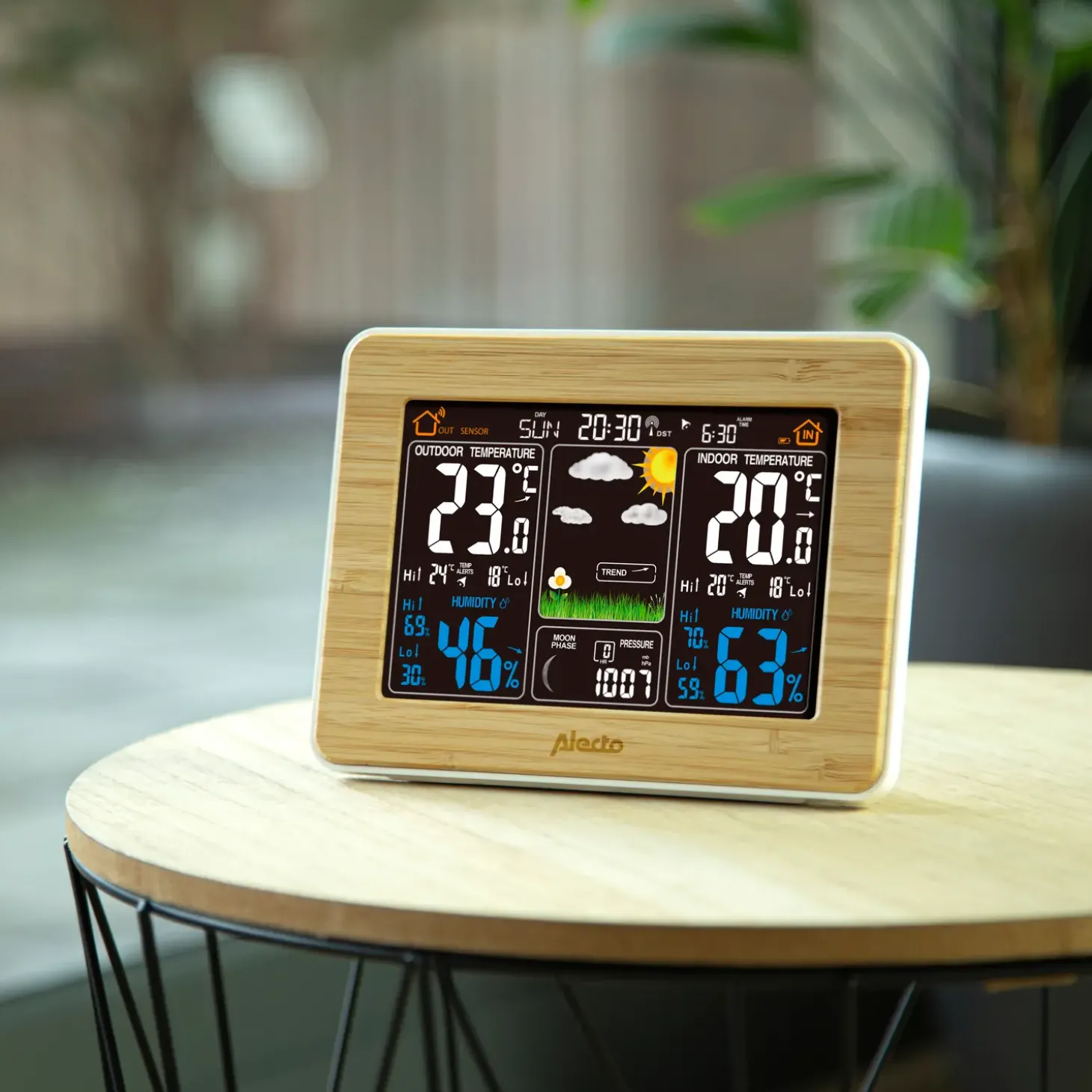 Alecto WS-150 vejrstation med trådløs sensor bambus