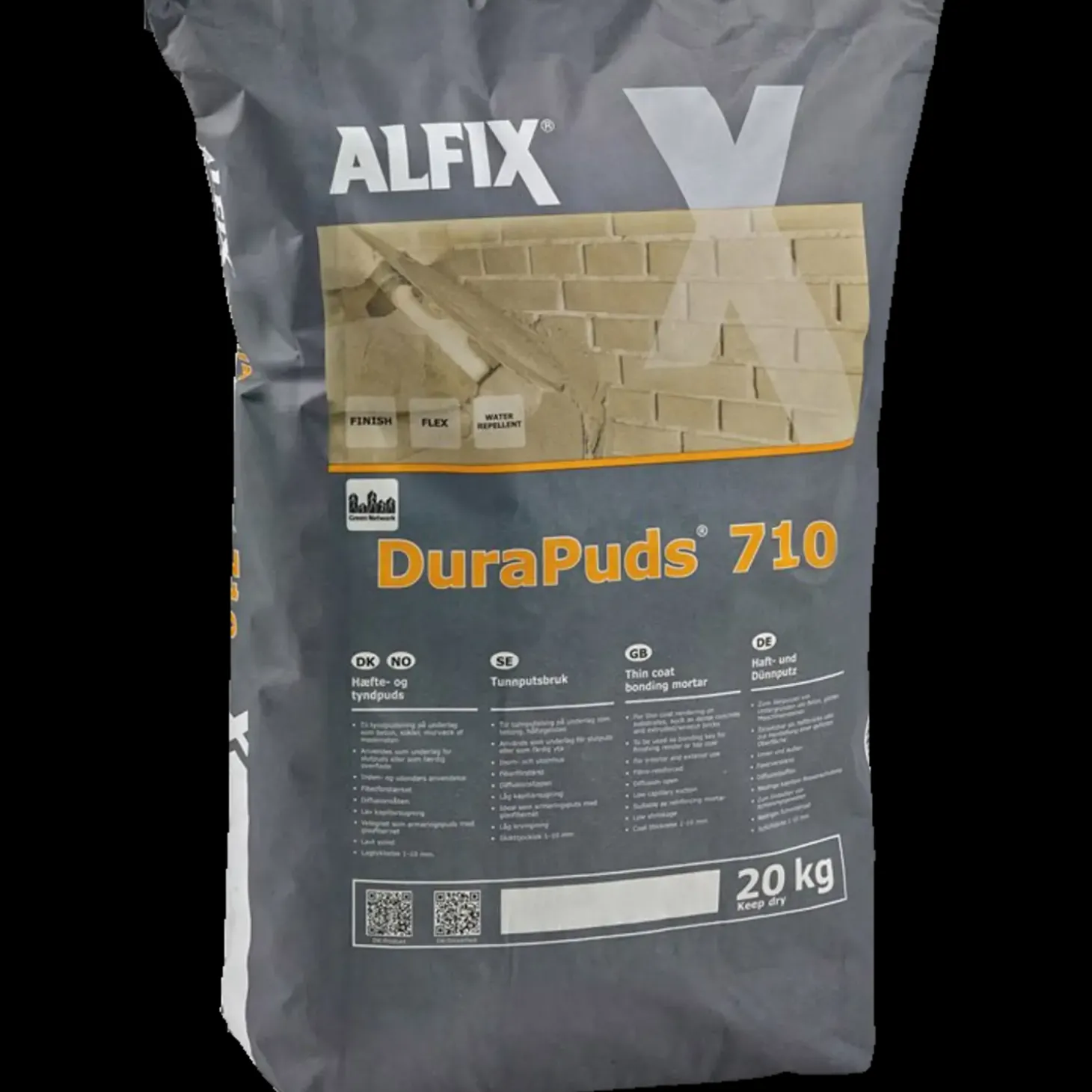 ALFIX, Durapuds 710 fiberpuds, 20 kg, grå
