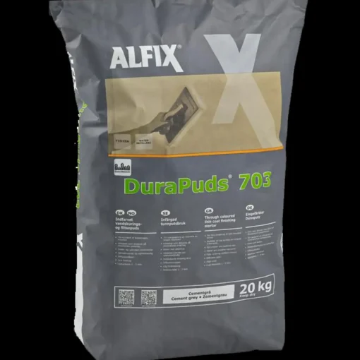 ALFIX, DuraPuds 703 vandskuringspuds, 20 kg, hvid
