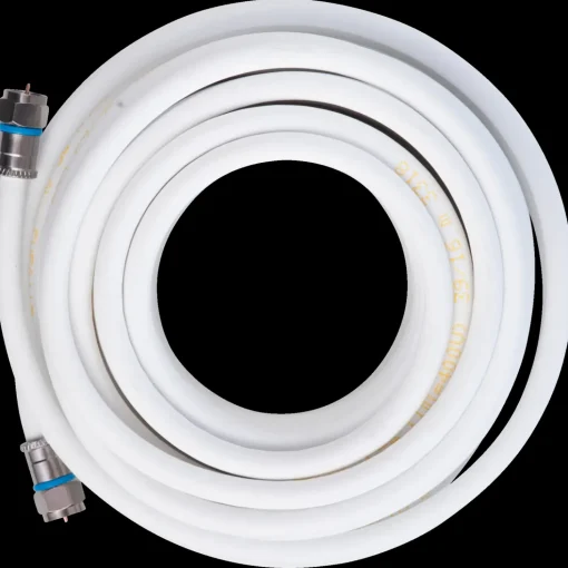 Antenne kabel Ø6,6 10 m med 2xf-connector hvid