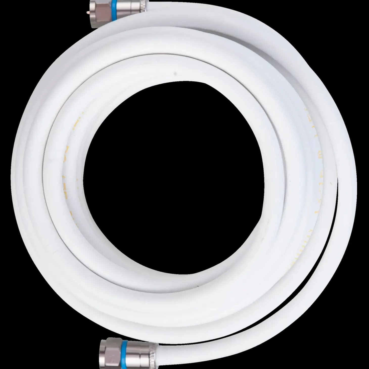 Antenne kabel Ø6,6 5 m med 2xf-connector hvid