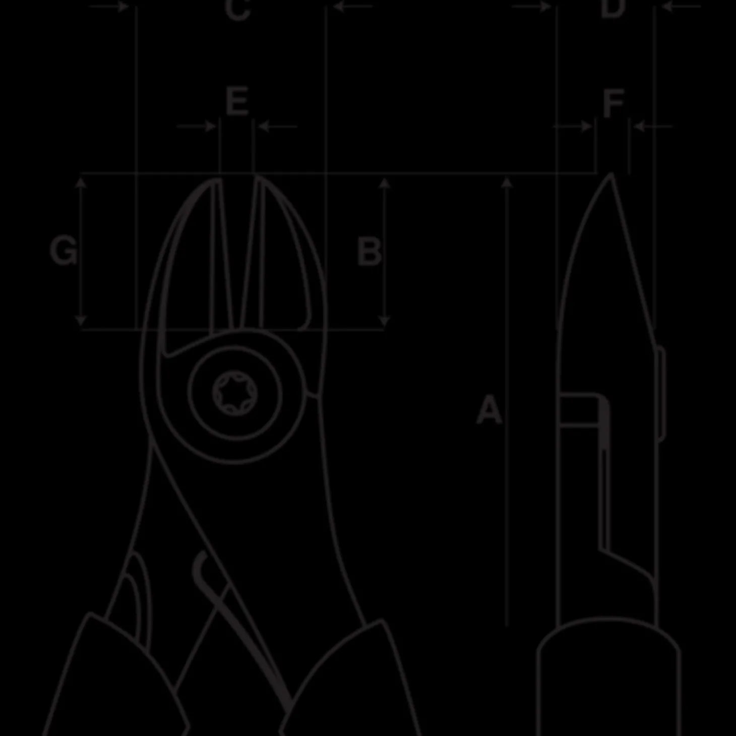 Bahco ergo sidebidetang 140 mm