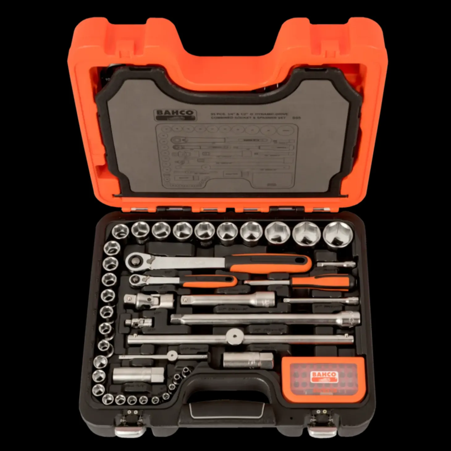 Bahco topnøglesæt 1/4" og 1/2" 4-32 mm 95 dele