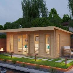 Barbados stor hytte med dobbeltdør og høje vinduer 19,62 m²