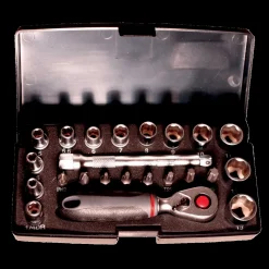 Bato 1/4" topnøglesæt 23 dele