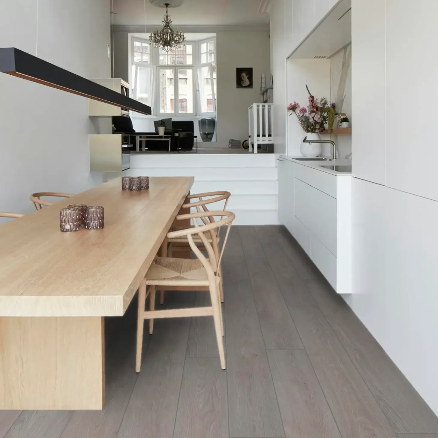 BerryAlloc Ocean+ 8 XL laminatgulv Jazz light grey 241x2038x8 mm