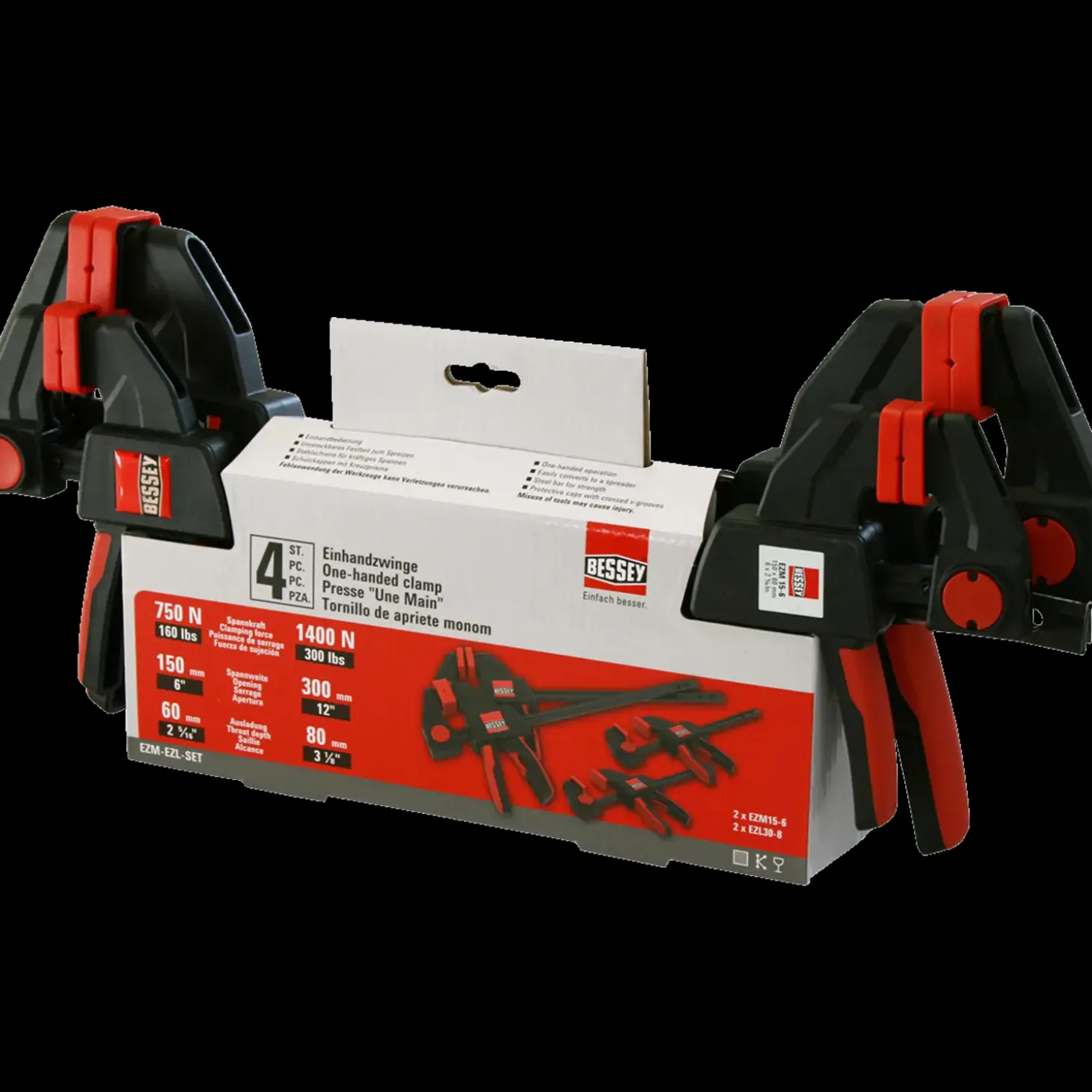 Bessey EZM/EZL enhåndstvingsæt