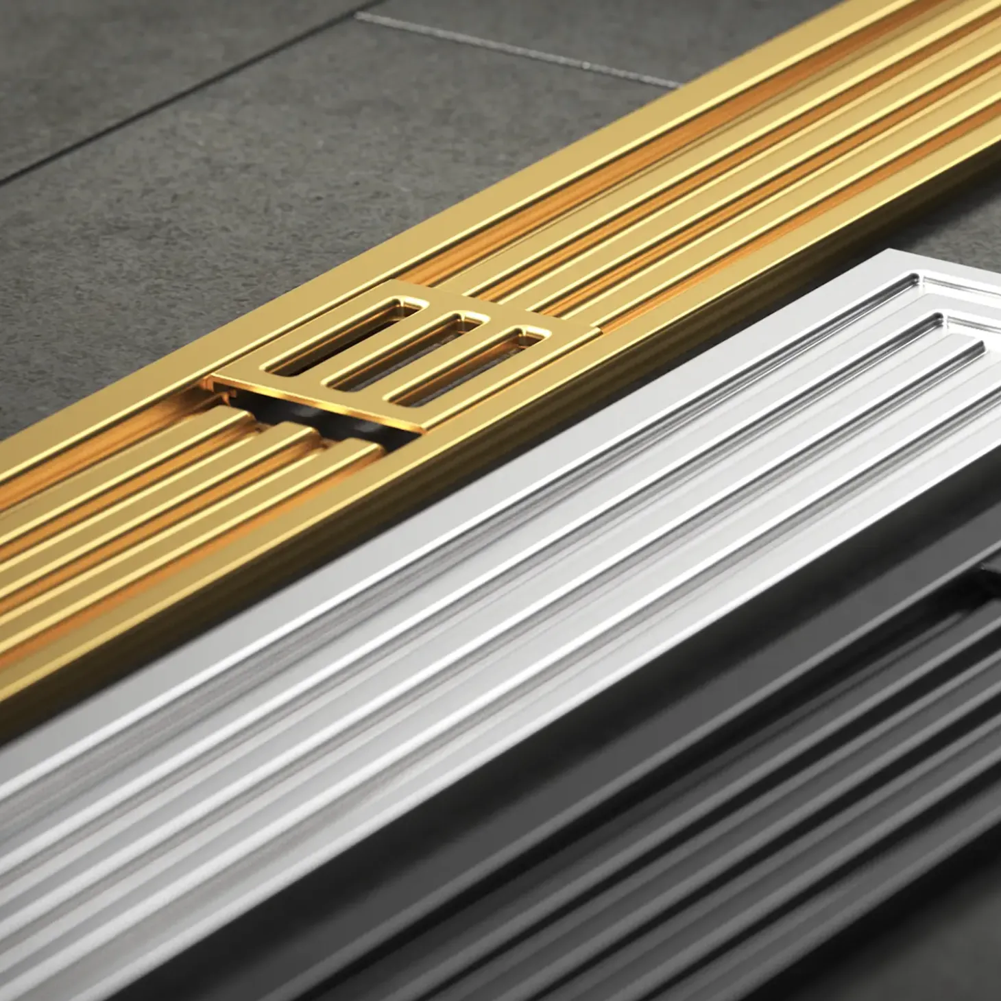 Blücher Art Deco baderumsrende 900 mm messing