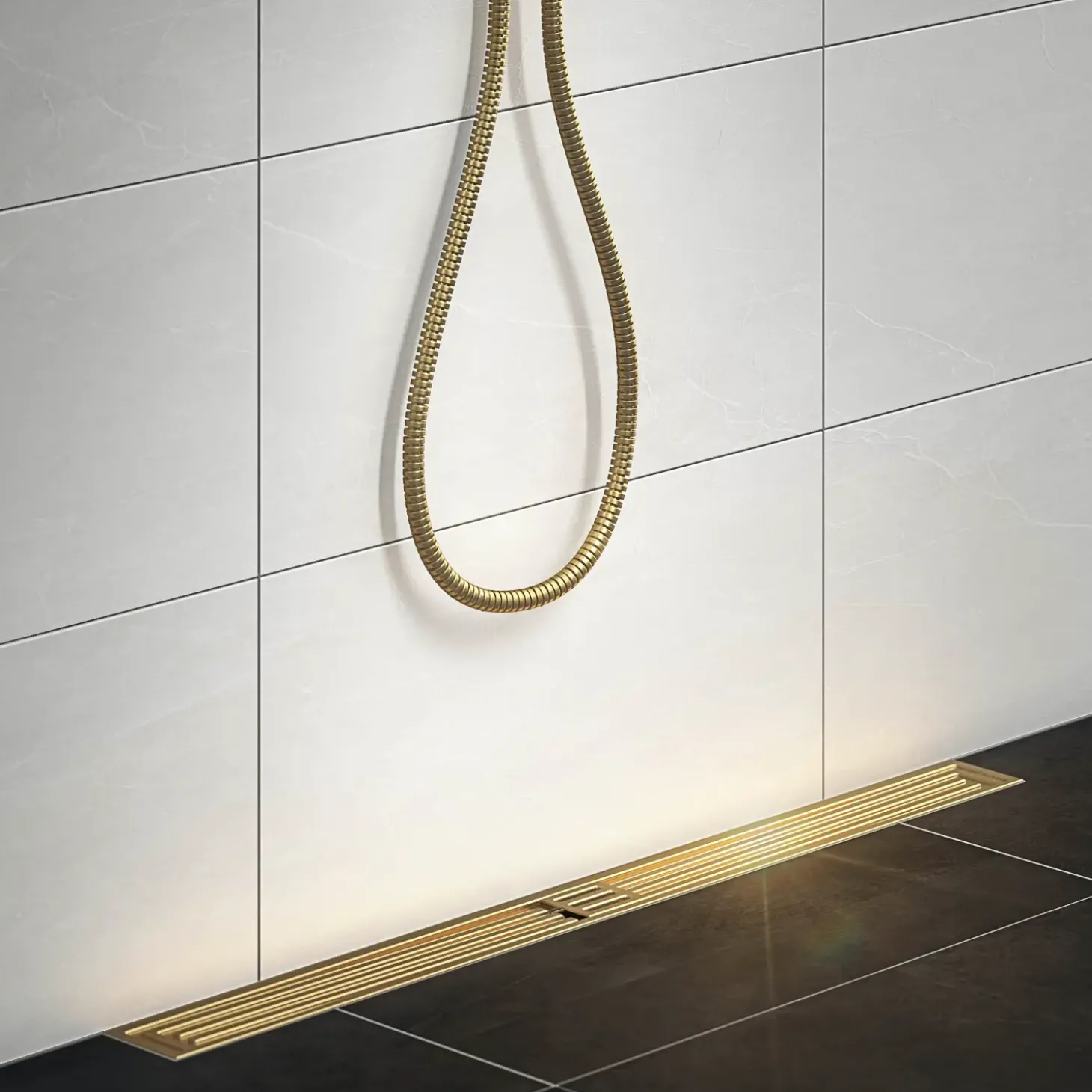 Blücher Art Deco baderumsrende 900 mm messing