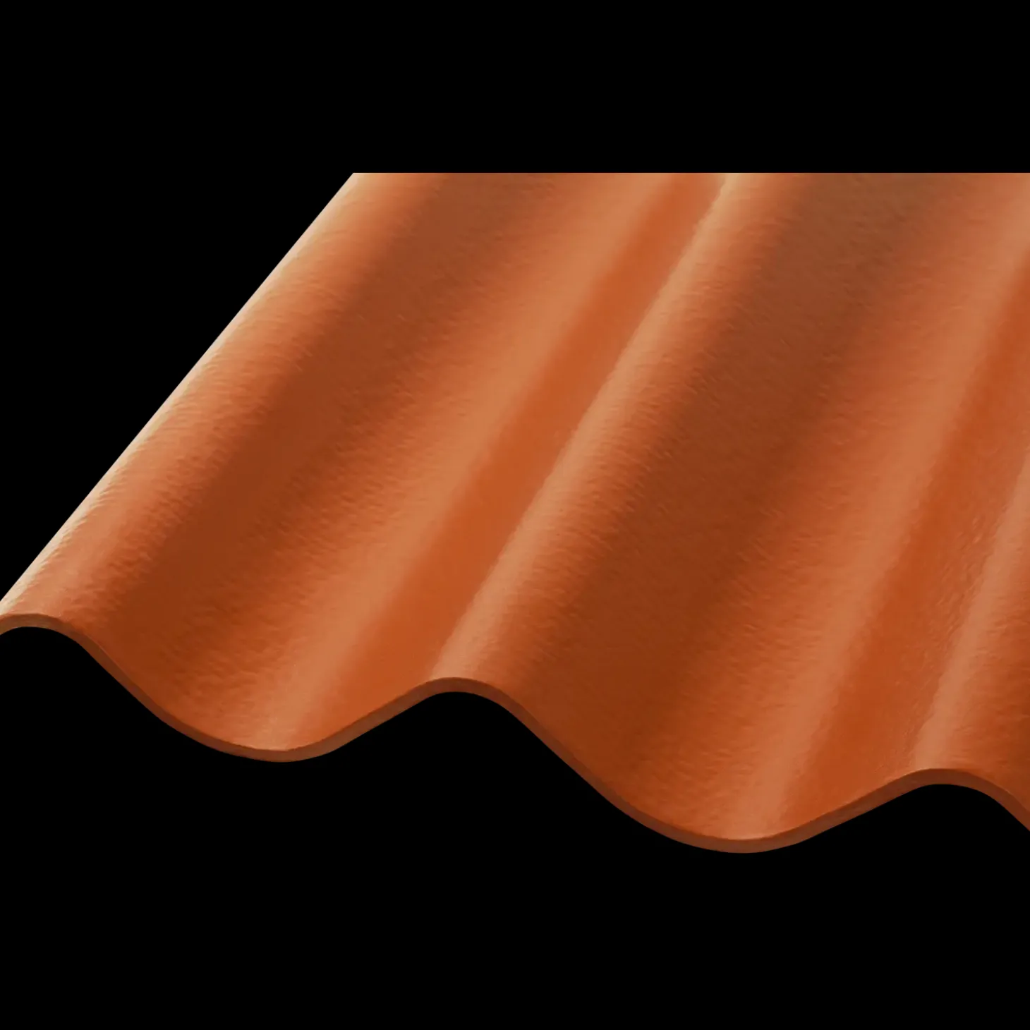 Bølgeplade B7 FK teglrød 1100 x 570 mm