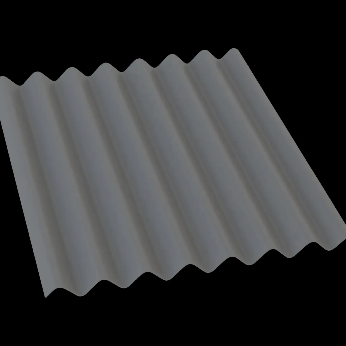 Bølgeplade B6-S FK 1090x1180 mm grå