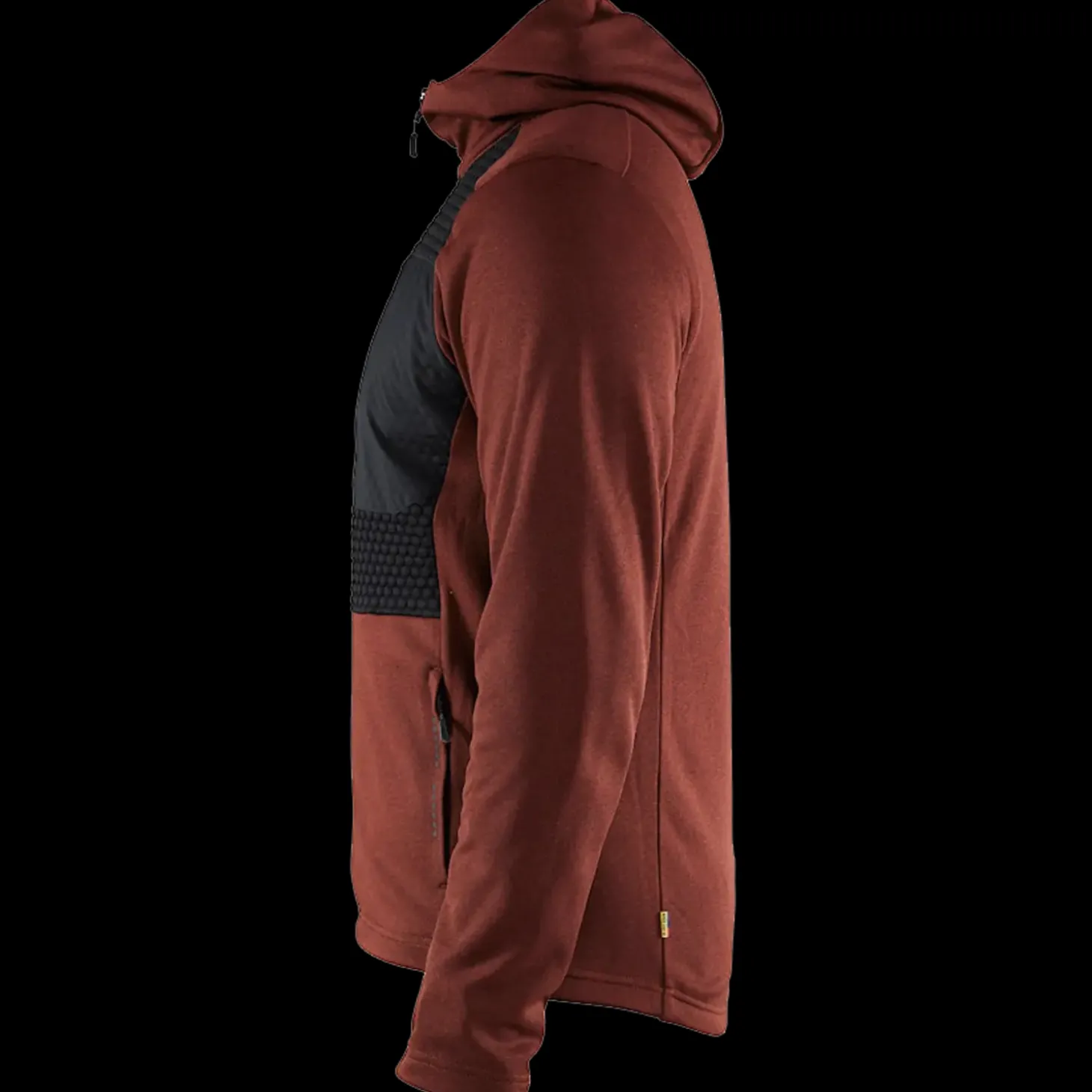 Blåklæder hættetrøje Full Zip brændt rød/sort str. 2XL