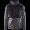 Blåklæder hættetrøje Full Zip sortmeleret str. 2XL