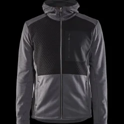 Blåklæder hættetrøje Full Zip sortmeleret str. 2XL
