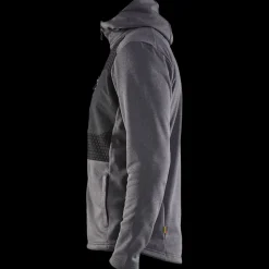 Blåklæder hættetrøje Full Zip sortmeleret str. 2XL
