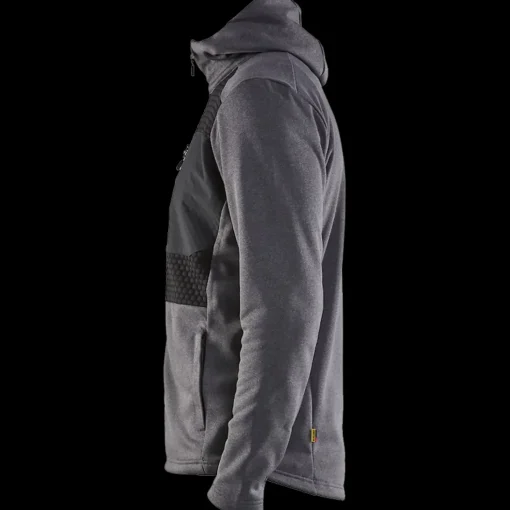 Blåklæder hættetrøje Full Zip sortmeleret str. 2XL