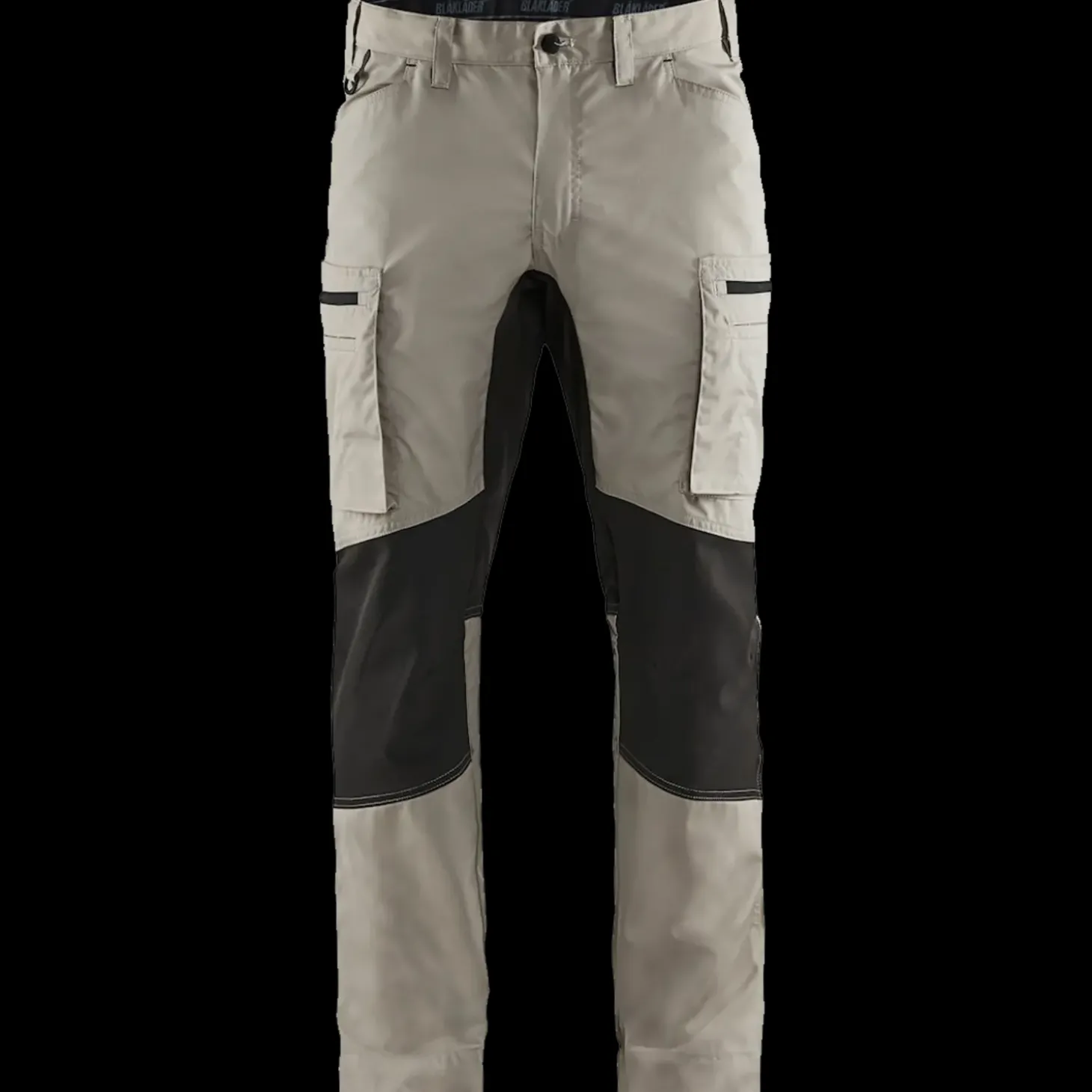 Blåklæder service bukser med stretch sand/sort str. D96