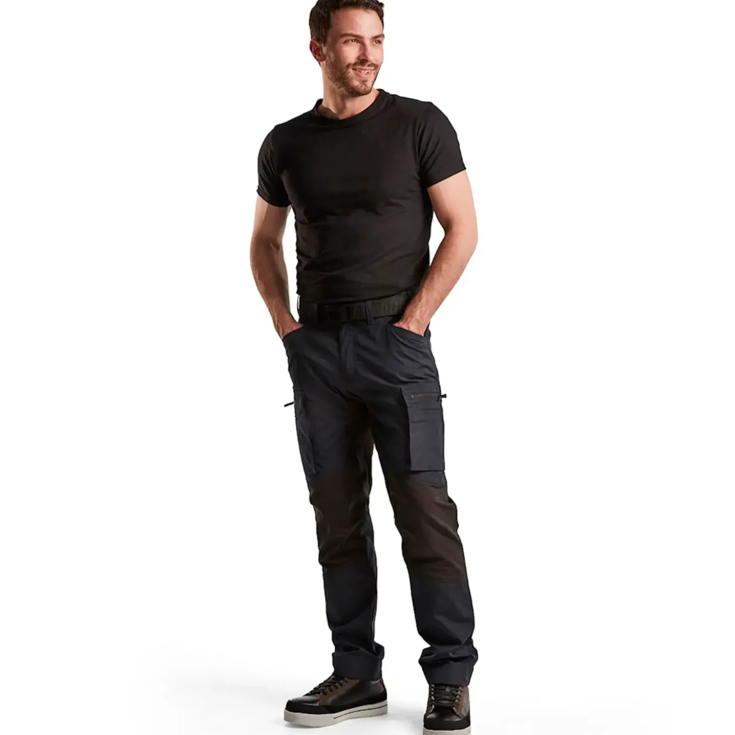 Blåklæder service bukser med stretch mørk marineblå/sort str. C48