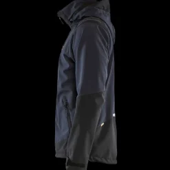 Blåklæder softshell jakke mørk marineblå/gul str. 2XL