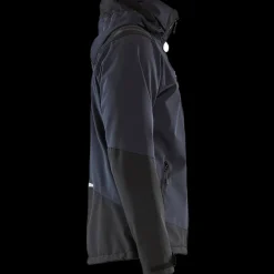Blåklæder softshell jakke mørk marineblå/gul str. 2XL
