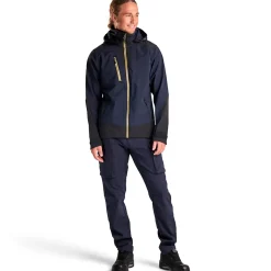 Blåklæder softshell jakke mørk marineblå/gul str. 2XL