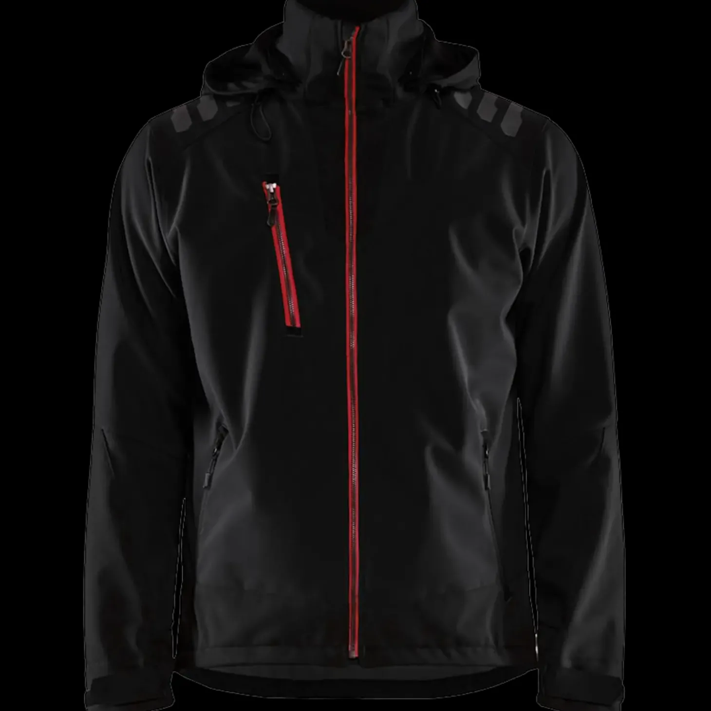 Blåklæder softshell jakke sort/rød str. 2XL